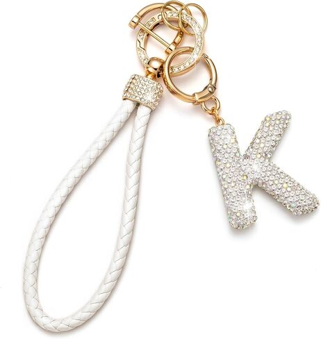 Letter Wristlet Keychain Key Chains Key Lanyard Car Keychain for Women Initial Keychains in Saudi Arabia