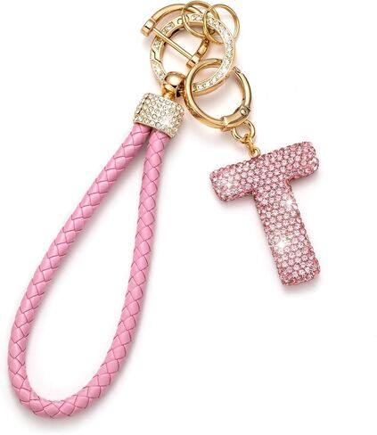 Letter Wristlet Keychain Key Chains Key Lanyard Car Keychain for Women Initial Keychains in Saudi Arabia