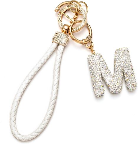 Letter Wristlet Keychain Key Chains Key Lanyard Car Keychain for Women Initial Keychains in Saudi Arabia
