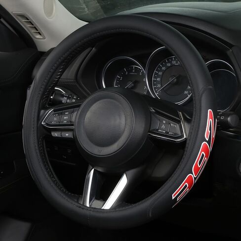 Microfiber Leather Steering Wheel Cover 15inch Breathable Compatible with BMW Car Accessories in Saudi Arabia
