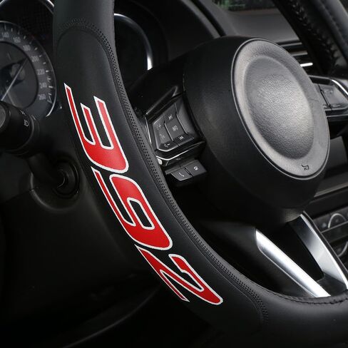 Microfiber Leather Steering Wheel Cover 15inch Breathable Compatible with BMW Car Accessories in Saudi Arabia