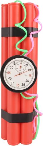 Fake TNT Dynamite Prop, Plastic Red Novelty Weapon, Halloween Table Decor, 9.12 Inches in Saudi Arabia