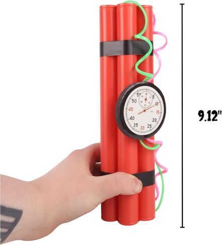 Fake TNT Dynamite Prop, Plastic Red Novelty Weapon, Halloween Table Decor, 9.12 Inches in Saudi Arabia