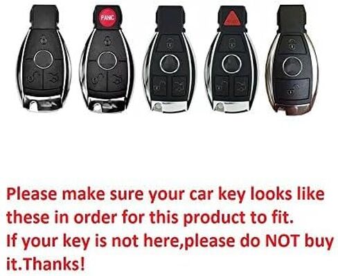 Soft Silicone Rubber Carbon Fiber Texture Car Key Fob Case Cover For Mercedes-Benz A Class B C E S G M V Class CLA CLS GLA GLC GLE GLK GL GLS SL SLK SLC Viano For Metris -Black-Weave Keychain in Saudi Arabia