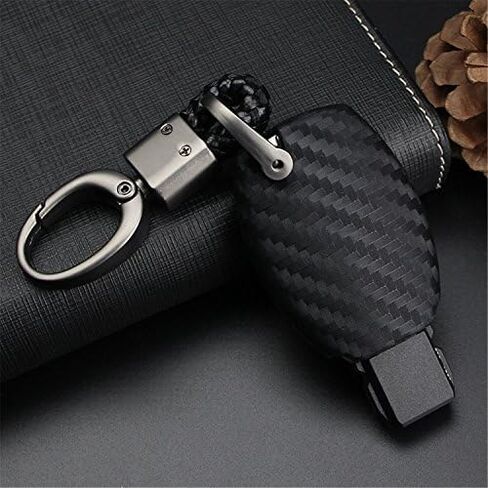 Soft Silicone Rubber Carbon Fiber Texture Car Key Fob Case Cover For Mercedes-Benz A Class B C E S G M V Class CLA CLS GLA GLC GLE GLK GL GLS SL SLK SLC Viano For Metris -Black-Weave Keychain in Saudi Arabia