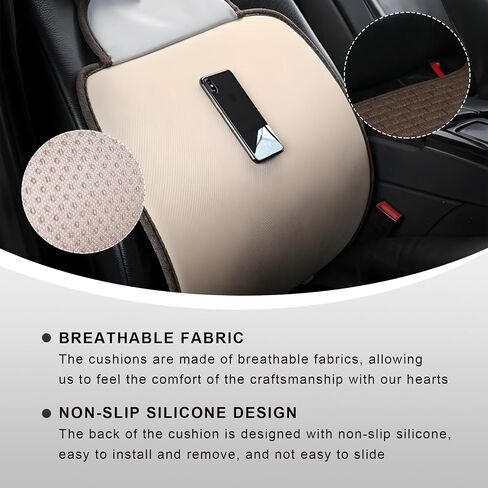 Car Back Seat Cover, Comfortable Non-Slip Rear Bench Car Seat Cover with Storage Pocket, Universal Breathable Automotive Rear Seat Bottom Cover Protector Pad, Car Accessories (Black) in Saudi Arabia