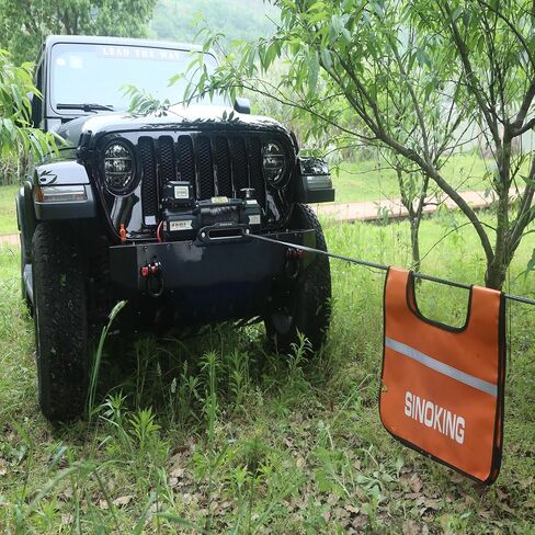Synthetic Winch Cable Rope Line 3/8 in ×85 ft (9.5mm×26m) Synthetic Winch Rope with Black Protecting Sleeve, 18700lb/8500Kg, for 4WD Off Road Vehicle,Truck,Boat,Jeep,SUV.(Gray) in Saudi Arabia