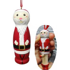 2023 Funny Christmas Ornaments, Wooden Santa Claus Christmas Tree Ornaments, Personalized Christmas Craft Naughty Decorations (1PCS)