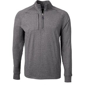 Cutter & Buck Adapt Eco Knit Heather Mens Big & Tall Quarter Zip Pullover