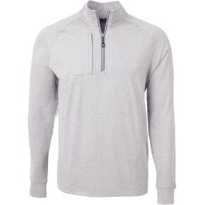 Cutter & Buck Adapt Eco Knit Heather Mens Big & Tall Quarter Zip Pullover