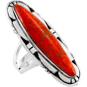 Turquoise Ring Sterling Silver 925 Genuine Gemstones Size 6 to 11