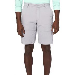 IZOD Men's Pigment Dyed 10.5" Cargo Short, Sharkskin, 42