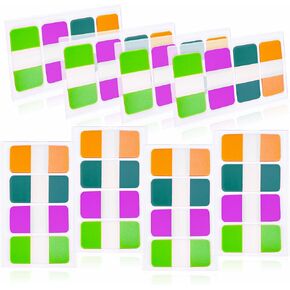 480 Pcs Sticky Tabs Book Tabs, Colorful Sticky Tabs for Books, Writable and Repositionable Index Tabs, Page Markers Tabs for Notebooks Annotating Supplies, 6 Dispensers, 24 Pcs/Color