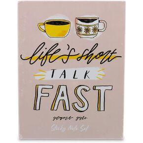 Gilmore Girls "Life's Short, Talk Fast" Sticky Note and Tab Box Set | Notepad Stationery Paper, School and Office Supplies