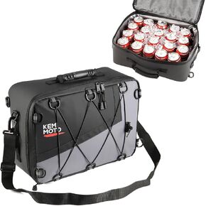 KEMIMOTO Motorcycle Cooler Tail Bag, Insulated Waterproof 16L Large Capacity with Hard Shape Insulated Bag