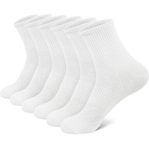 6 Pairs Womens Athletic Socks Breathable Running Hiking Socks Cotton Crew Socks for Women