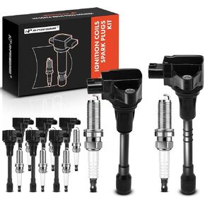A-Premium Set of 8 Ignition Coil Pack and Iridium Spark Plugs Compatible with Nissan Armada 2017-2020 & Infiniti QX56 2011-2013, QX80 2014-2020, 5.6L