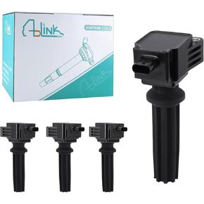 Set of 4 UF670 Ignition Coil Pack & LTR6BHX Spark Plugs For Ford Edge Escape Explorer Focus Fusion Taurus,Land Rover Range Rover Evoque Discovery Sport,Lincoln MKC MKT MKZ,Jaguar XE XF 2.0L 2.3L 2.5L