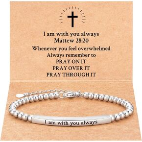 Religious Gift for Her Bible Verse Bracelet for Her Inspirational Gift