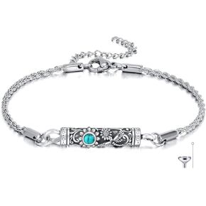 ONEFINITY Urn Bracelet For Ashes 925 Sterling Silver Bar Cremation Jewelry For Ashes Keepsake Pendant Locket Bracelet For Women Men in Kuwait