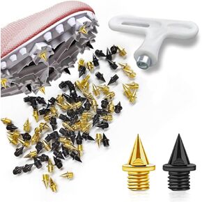 48PCS 1/4 inch Pyramid Track and Cross Country Spikes with Spike Wrench, Stainless Steel Replacement Track Spikes for Sprint Sports Short Running Shoes (Silver)
