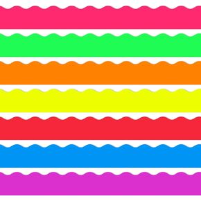 80.4Ft Neon Color Bulletin Board Borders Fluorescent Rainbow Colors Border Trim for School Classroom Office Decoration