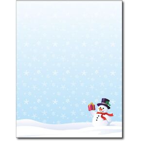 Snowman Gift Holiday Stationery - 80 Sheets