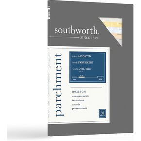 Southworth® Parchment Specialty Paper, Sampler, 8 1/2" x 11", Assorted Colors, Pack Of 50