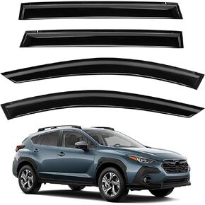 Tape-On Side Window Deflectors for Crosstrek 2024 2025, Window Rain Guards Window Visor Rain Guards Vent Guard Shade Deflectors Compatible with Subaru Crosstrek Accessories 2024 2025