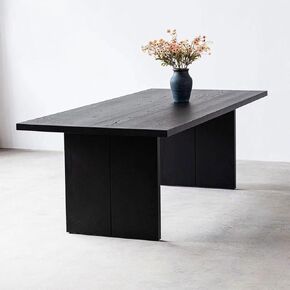 Solid Wood Farmhouse Dining Table, Kitchen Table, Stylish Dining Room Wooden Rectangular Dining Table, Suitable for Home Office and Living Room Furniture, Easy to Assemble (55 inches)