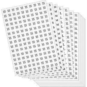 DIYASY Clothing Size Stickers,28 Sheets Round Clothing Labels Stickers All 7 Sizes (XS/S/M/L/XL/XXL/XXXL) Pack of 4200 (0.6 Inches)