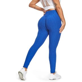 Women's High Waist Textured Yoga Pants Tummy Control Butt Lifting Leggings Scrunch Butt Conceal The Appearance of Cellulite in Kuwait