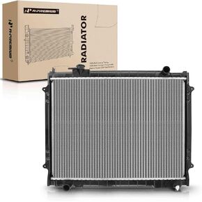 A-Premium Engine Coolant Radiator Assembly Compatible with Toyota Tacoma 1995 1996 1997 1998 1999 2000 2001 2002 2003 2004, 2.4L 2.7L 3.4L, Manual Transmission, Replace# 164100C010
