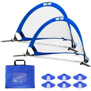 Portable Pop Up Soccer Goal Net Set for Kids or Adaults Trainning and Backyard Playing with Carrying Case, Training Cones and Target