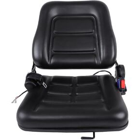 munirater Universal Forklift Seat Fold Down Tractor Seat Replacement for Tractor Loader Excavator Mini Digger