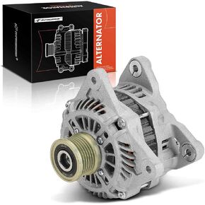 A-Premium Alternator Compatible with Nissan Sentra 2011-2012 2.0L, Versa 2009-2012 1.8L, NV200 2015 2.0L, 12V 100A 6-Groove Clutch Pulley Clockwise, Replace# 23100ZW40A, 23100ZW40B