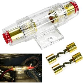 6 PCS Inline AGU Fuse Holder, Inline AGU Fuse Holder for 4-10 Gauge AWG Wire, Inline Fuse Holder with 100A AGU Fuse for Car Audio/Alarm/Compressor, Car Accessories