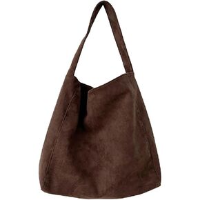 Retro Hobo Bags for Women Large Tote Bag for Women Suede Shoulder Bag Slouchy Bucket Bag Hobo Purse Travel Tote 2024