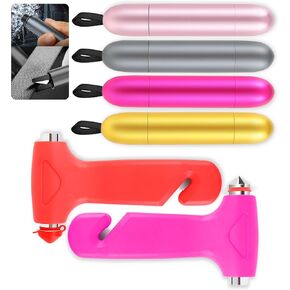 6 Pack Window Breaker Seatbelt Cutter, Escape Emergency Car Safety Hammer, Underwater Car Glass Breaker, Window Punch, Portable Car Window Breaker for Rescue Me Car Escape Tool