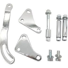 Chrome Power Steering Pump Mounting Bracket SWP LWP for Small Block GM SBC 350 Chevy
