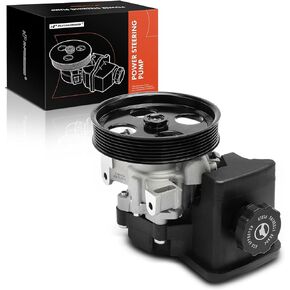 A-Premium Power Steering Pump, with Reservoir & Pulley, Compatible with Mercedes-Benz C230 2003-2005, 1.8L Gas Supercharged, Replace # 359000341, 003-466-41-01