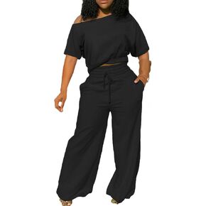 Casual 2 Piece Sweatsuit for Women Long Sleeve Long Pants Jogging Clothings Sets Tracksuit with Pockets