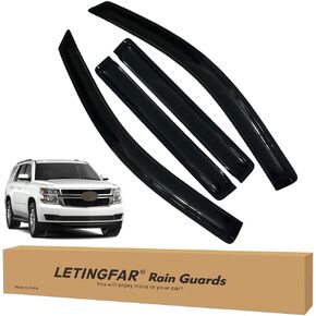 Tape-on Rain Guards for 2015-2020 Chevy Tahoe/GMC Yukon, for 2015-2020 Chevy Tahoe/GMC Yukon Accessories，Side Vent Visors Shades Window Deflectors for Tahoe/Yukon