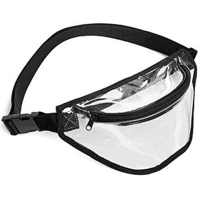 Clear Fanny Pack, BuyAgain Clear Transparent Waterproof Stadium Approved Waist Fashion Pouch Bag for Women Men Concerts Work office Sports Travel and Daily Use