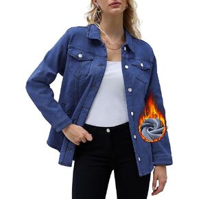 Sherpa Jacket Women Fleece Lined Denim Jacket Womens Jean Jacket Trendy Winter Coats