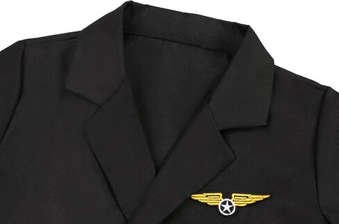 Kids Pilot Uniform Boys Airline Captain Costume for Halloween Cosplay Birthday Party Gifts in Kuwait