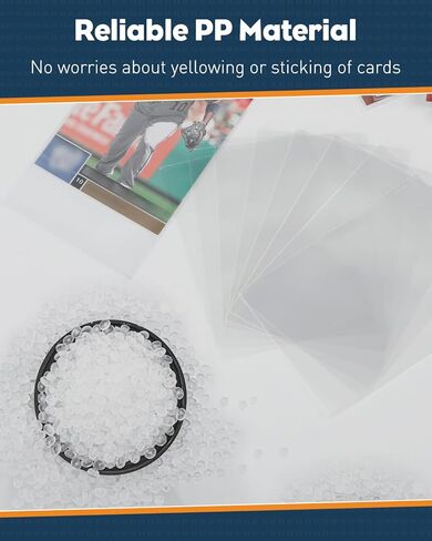 Uniclife 300 Counts Thickened Trading Card Sleeves Ultra Clear Penny Sleeves for Trading Cards Baseball Card Sleeves Card Protectors for Sports Cards MTG Cards Football Cards Yugioh Cards, 66 x 91 mm in Kuwait