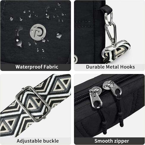 حقيبة منتفخة حقائب كروس مبطنة للنساء، حقيبة كتف منتفخة خفيفة الوزن، محفظة للهاتف الخلوي مع فتحات للبطاقات in Kuwait