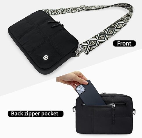 حقيبة منتفخة حقائب كروس مبطنة للنساء، حقيبة كتف منتفخة خفيفة الوزن، محفظة للهاتف الخلوي مع فتحات للبطاقات in Kuwait