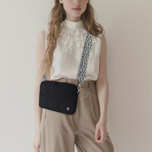 حقيبة منتفخة حقائب كروس مبطنة للنساء، حقيبة كتف منتفخة خفيفة الوزن، محفظة للهاتف الخلوي مع فتحات للبطاقات in Kuwait